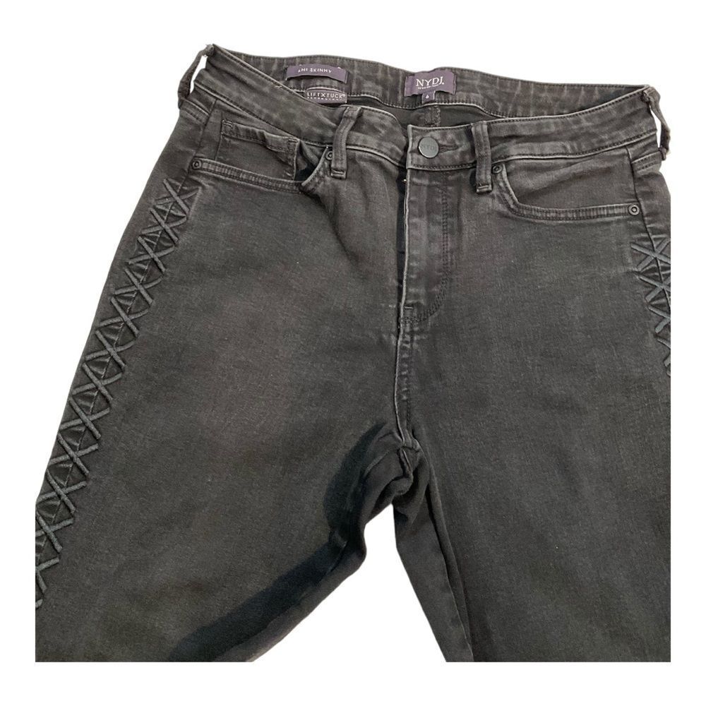 NYDJ Women’s Ami Skinny Black Lift Tuck Technology Jeans Denim Pants Size 6 - Picture 9 of 13
